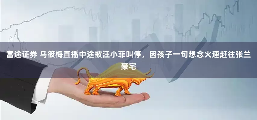富途证券 马筱梅直播中途被汪小菲叫停，因孩子一句想念火速赶往张兰豪宅